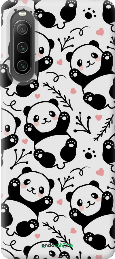 Силиконовый чехол Панды для Sony Xperia 10 IV - 4318u-2789 изображение 