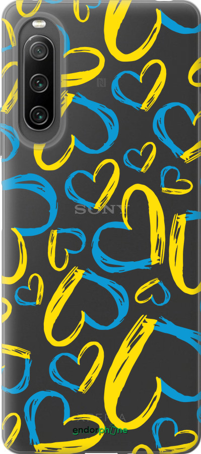 Силиконовый чехол Сердца UA для Sony Xperia 10 IV - 5292u-2789 изображение 