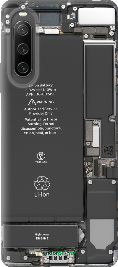 Силиконовый чехол Детали смартфона для Sony Xperia 10 IV - 5487u-2789 изображение 