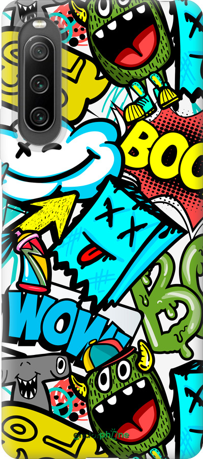 Силиконовый чехол Стикеры v4 для Sony Xperia 10 IV - 5508u-2789 изображение 