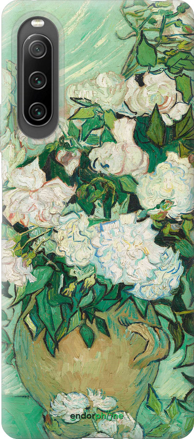 Силиконовый чехол Винсент Ван Гог. Ваза с розами для Sony Xperia 10 IV - 5543u-2789 изображение 