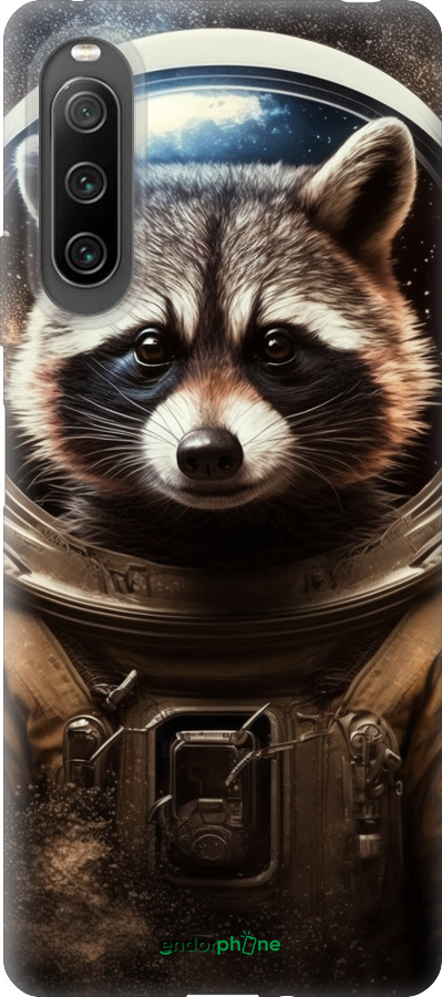 Силиконовый чехол Raccoon austronaut для Sony Xperia 10 IV - 5581u-2789 изображение 
