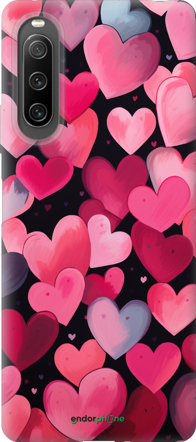 Силіконовий чехол Сердечка 4 для Sony Xperia 10 IV - 5662u-2789 изображение 