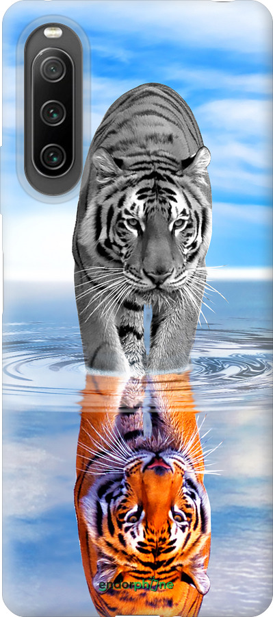 Силиконовый чехол Тигр для Sony Xperia 10 IV - 6016u-2789 изображение 