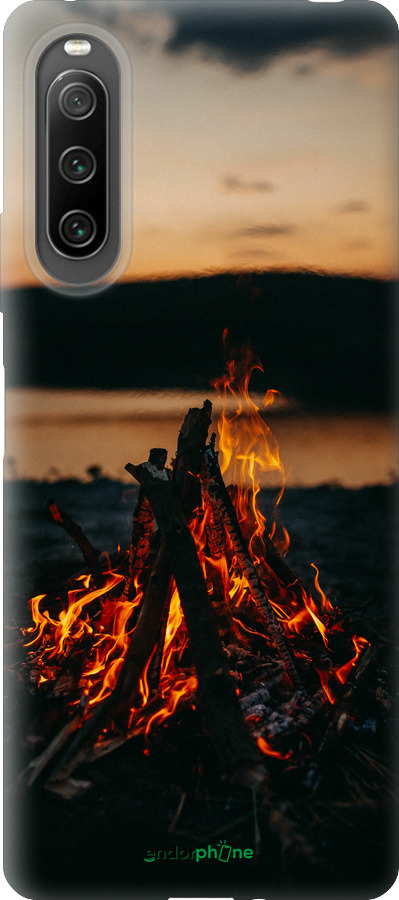 Силиконовый чехол Огонь для Sony Xperia 10 IV - 6021u-2789 изображение 