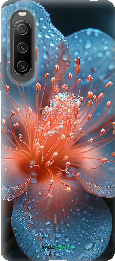 Силиконовый чехол Роса на цветке для Sony Xperia 10 IV - 6039u-2789 изображение 