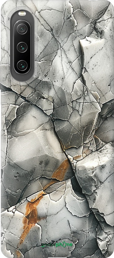 Силіконовий чехол Сірий мармур для Sony Xperia 10 IV - 6041u-2789 изображение 