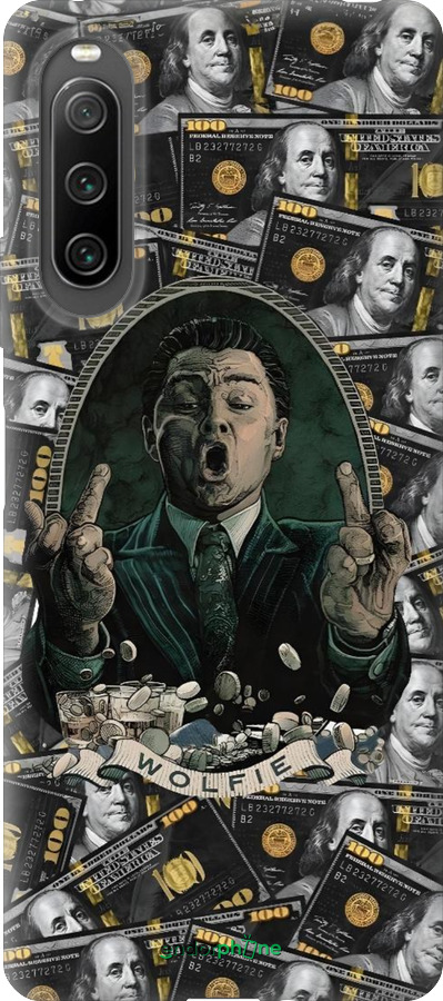 Силиконовый чехол Волк с валл стрит для Sony Xperia 10 IV - 6287u-2789 изображение 