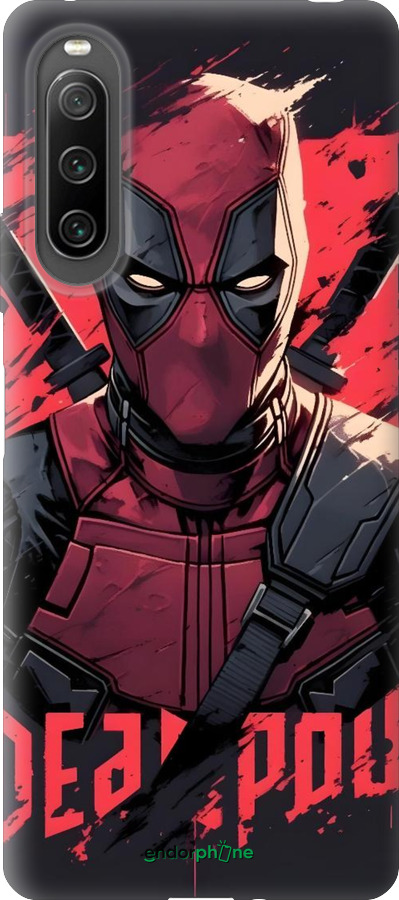 Силиконовый чехол Дедпул для Sony Xperia 10 IV - 6293u-2789 изображение 