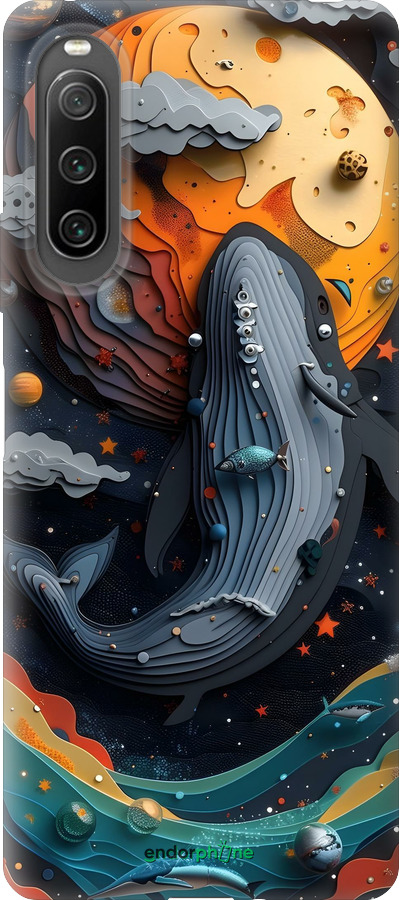 Силиконовый чехол Кит в космосе для Sony Xperia 10 IV - 6328u-2789 изображение 