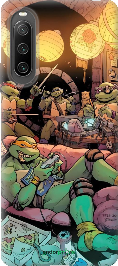 Силиконовый чехол Черепашки нинзя для Sony Xperia 10 IV - 6346u-2789 изображение 