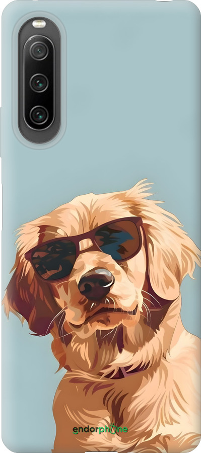 Силиконовый чехол Пес в очках для Sony Xperia 10 IV - 6381u-2789 изображение 