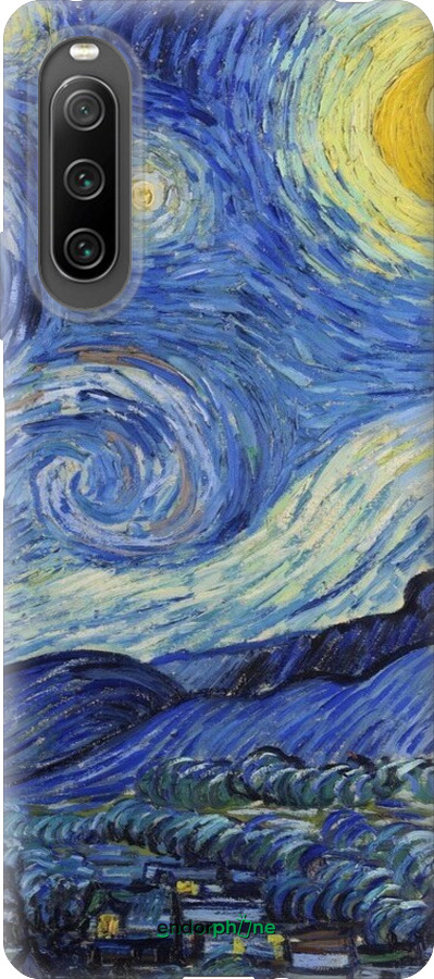 Силиконовый чехол «Звездная ночь» Винсента Ван Гога для Sony Xperia 10 IV - 6433u-2789 изображение 