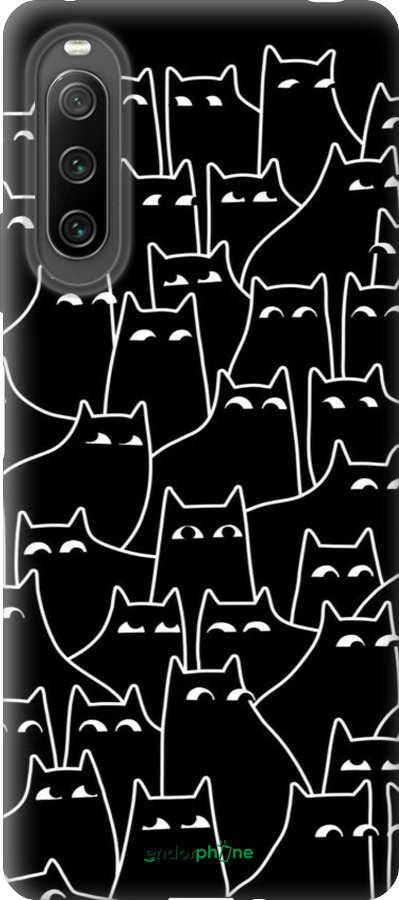 Силиконовый чехол С изображением кошек для Sony Xperia 10 IV - 6470u-2789 изображение 
