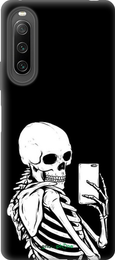 Силиконовый чехол Скелет делает Selfie для Sony Xperia 10 IV - 6535u-2789 изображение 