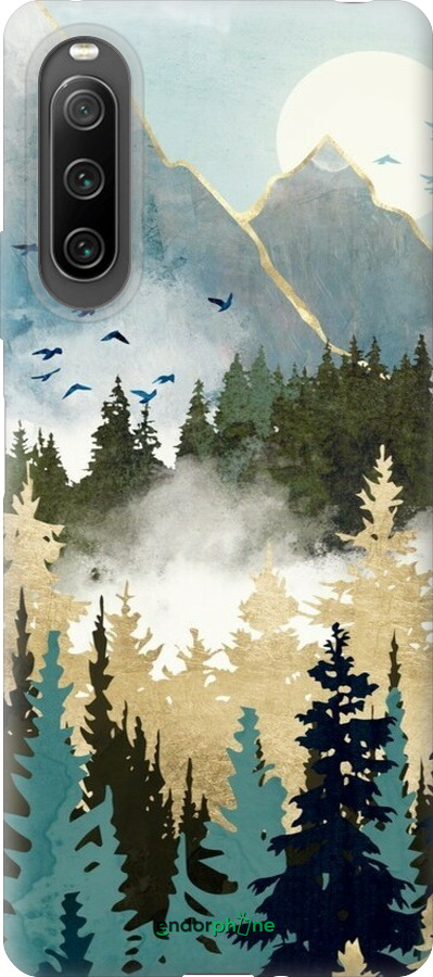 Силиконовый чехол С изображением лесного пейзажа для Sony Xperia 10 IV - 6548u-2789 изображение 