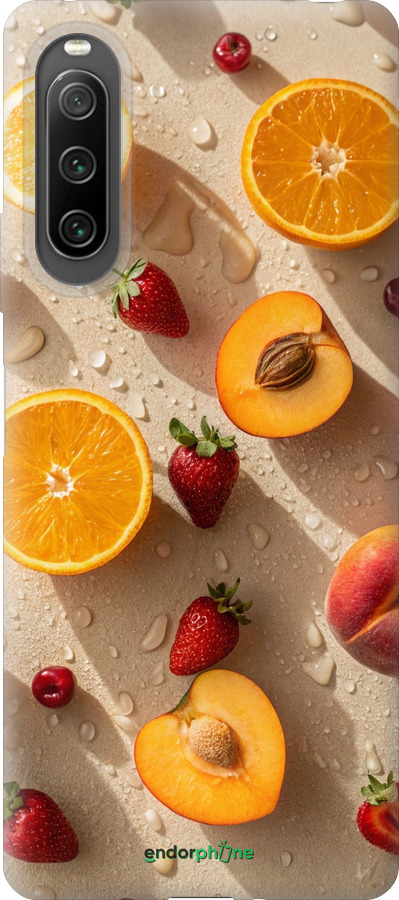 Силиконовый чехол Фрукты 3 для Sony Xperia 10 IV - 6703u-2789 изображение 