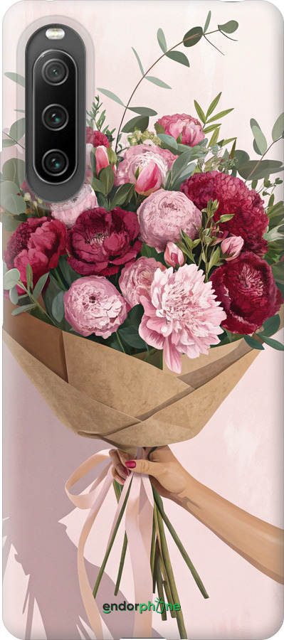 Силиконовый чехол Пионы 1 для Sony Xperia 10 IV - 6705u-2789 изображение 