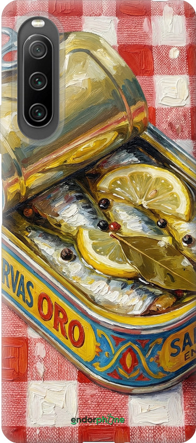 Силиконовый чехол Vintage Sardine Tin Phone для Sony Xperia 10 IV - 6772u-2789 изображение 