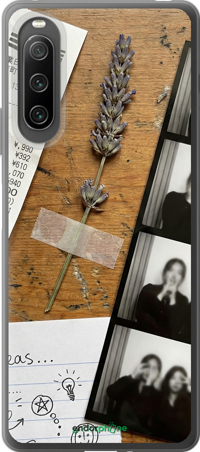 Силиконовый чехол Aesthetic Scrapbook Collage для Sony Xperia 10 IV - 6773u-2789 изображение 