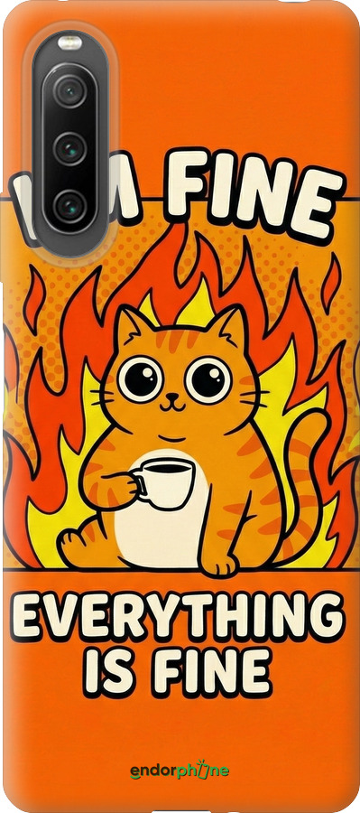 Силиконовый чехол Funny Cat для Sony Xperia 10 IV - 6786u-2789 изображение 