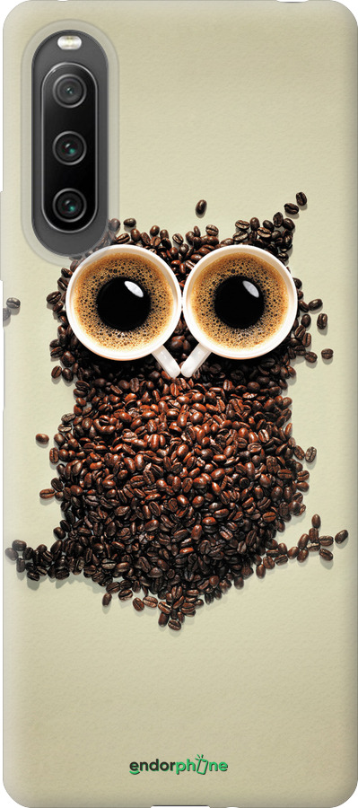 Силіконовий чехол Сова з кави для Sony Xperia 10 IV - 777u-2789 изображение 