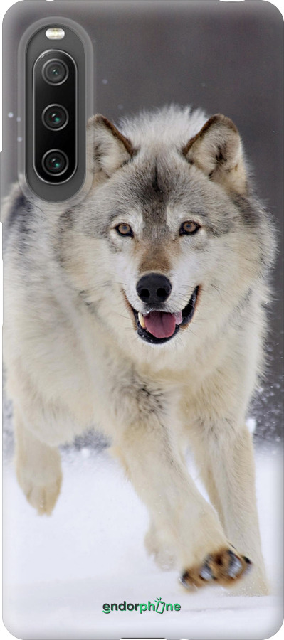 Силиконовый чехол Бегущий волк для Sony Xperia 10 IV - 826u-2789 изображение 