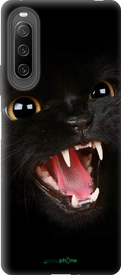 Силиконовый чехол Чёрная кошка для Sony Xperia 10 IV - 932u-2789 изображение 