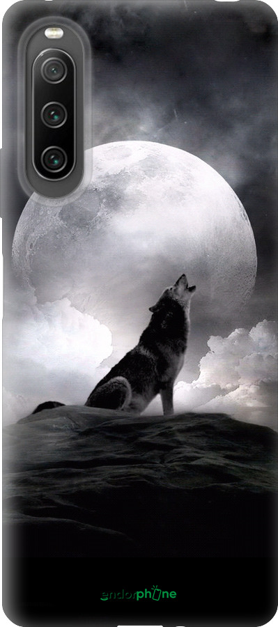 Силиконовый чехол Воющий волк для Sony Xperia 10 IV - 934u-2789 изображение 