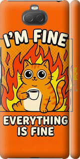 3D пластиковий матовий чехол Funny Cat для Sony Xperia 10 Plus I4213 - 6786m-1690 изображение 