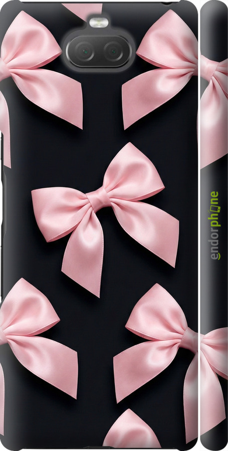 3D пластиковый матовый чехол Coquette Ribbons Dark Coquette для Sony Xperia 10 Plus I4213 - 6767m-1690 изображение 