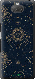 2D пластиковый чехол 'Celestial Harmony: Sun & Moon Gold Mystic Pattern' для Sony Xperia 10 Plus I4213 изображение 3