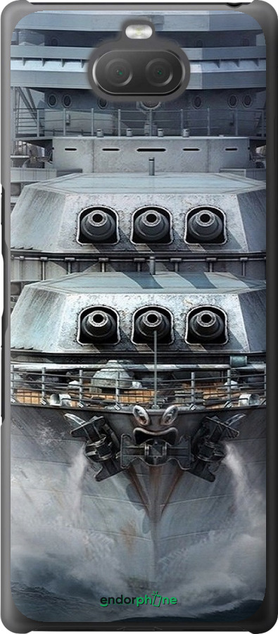 2D пластиковый чехол Линкор, world of tanks, wargaming, военный корабль для Sony Xperia 10 Plus I4213 - 6453t-1690 изображение 