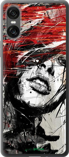 Силиконовый чехол Лицо девушки для Sony Xperia 10 VI - 1162u-3976 изображение 