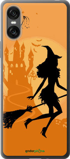 Силиконовый чехол Ведьма на метле для Sony Xperia 10 VI - 1184u-3976 изображение 