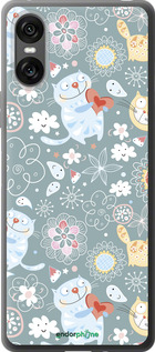 Силиконовый чехол Котята v3 для Sony Xperia 10 VI - 1223u-3976 изображение 