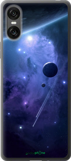 Силиконовый чехол Планеты в синем космосе для Sony Xperia 10 VI - 171u-3976 изображение 