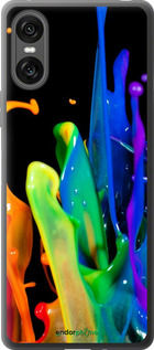 Силиконовый чехол брызги краски для Sony Xperia 10 VI - 3957u-3976 изображение 