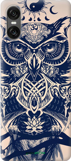Силиконовый чехол Узорчатая сова для Sony Xperia 10 VI - 4000u-3976 изображение 