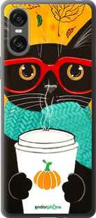 Силиконовый чехол Осенний кот для Sony Xperia 10 VI - 4026u-3976 изображение 