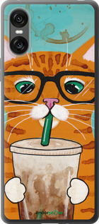 Силиконовый чехол Зеленоглазый кот в очках для Sony Xperia 10 VI - 4054u-3976 изображение 