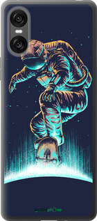 Силиконовый чехол Космонавт на скейтборде для Sony Xperia 10 VI - 4145u-3976 изображение 