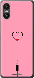 Силиконовый чехол Подзарядка сердца1 для Sony Xperia 10 VI - 4275u-3976 изображение 
