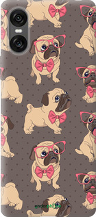 Силіконовий чехол мопсики 2 для Sony Xperia 10 VI - 4362u-3976 изображение 