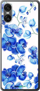 Силиконовый чехол Голубые орхидеи для Sony Xperia 10 VI - 4406u-3976 изображение 