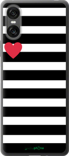 Силіконовий чехол Чорно-білі смуги для Sony Xperia 10 VI - 4461u-3976 изображение 