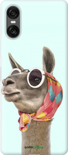 Силиконовый чехол Модная лама для Sony Xperia 10 VI - 4479u-3976 изображение 