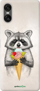 Силиконовый чехол Енотик с мороженым для Sony Xperia 10 VI - 4602u-3976 изображение 