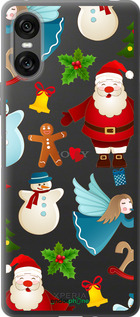 Силиконовый чехол Новогодний 1 для Sony Xperia 10 VI - 4614u-3976 изображение 