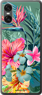 Силиконовый чехол Тропические цветы v1 для Sony Xperia 10 VI - 4667u-3976 изображение 